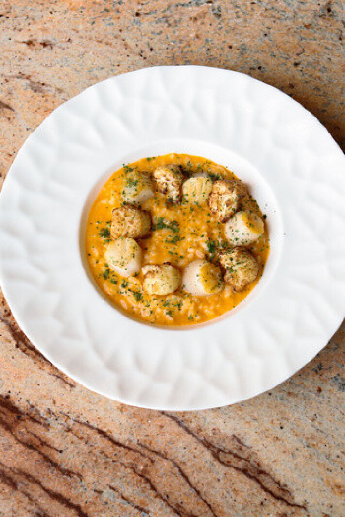 Ризотто с морским гребешком