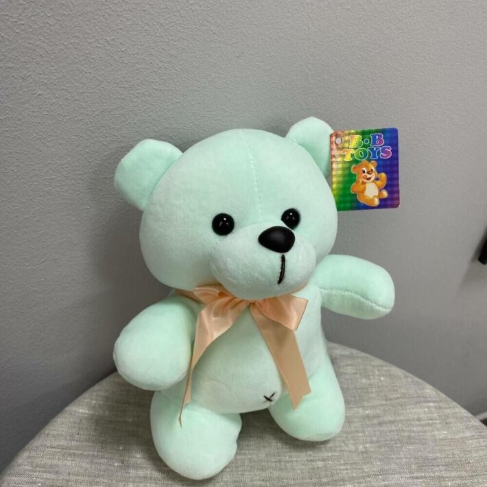 Мишка плюшевый зеленый