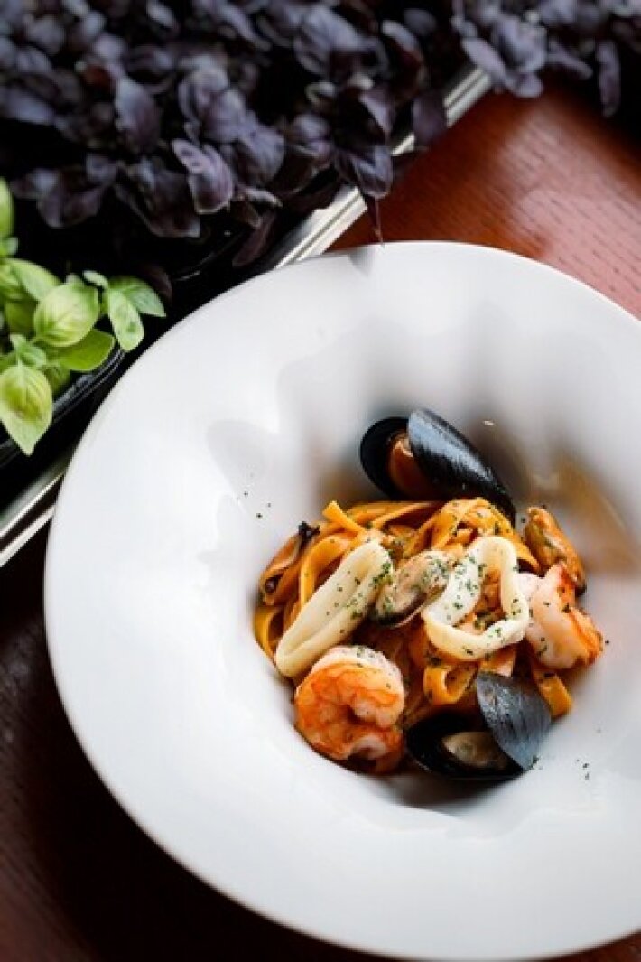 Тальятелле с морепродуктами