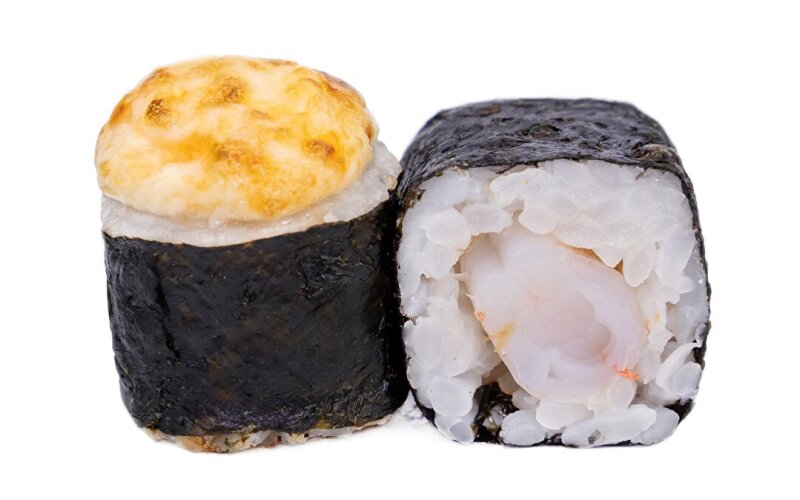 Запечённый ролл «Классика» с королевской креветкой