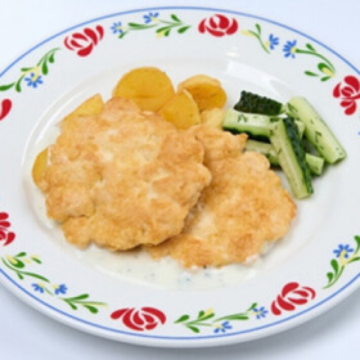 Рубленые куриные котлеты с сыром