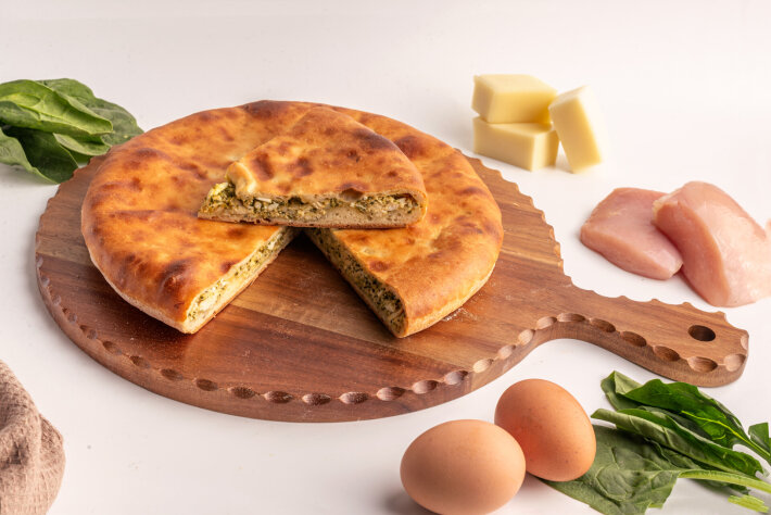 Пирог с курицей и шпинатом