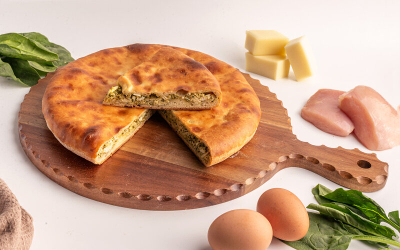 Пирог с курицей и шпинатом