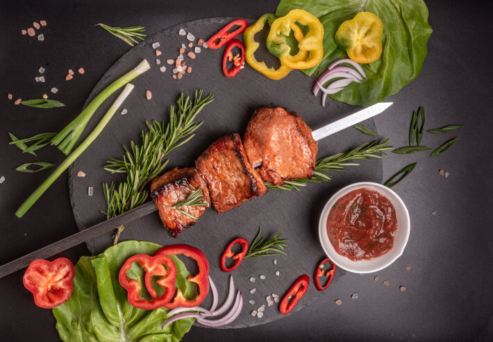 Шашлык из свиного окорока