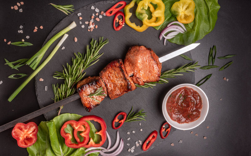Шашлык из свиного окорока