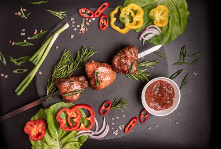 Шашлык из свиной шеи