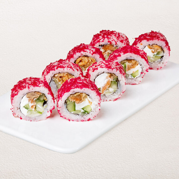 Ролл «Сливочный лосось терияки пиканто»
