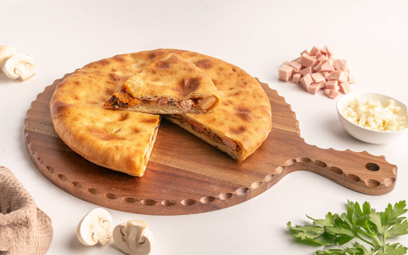 Пирог с картофелем и беконом