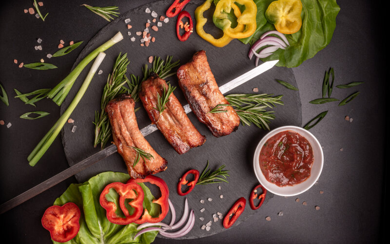 Шашлык из свиных рёбрышек