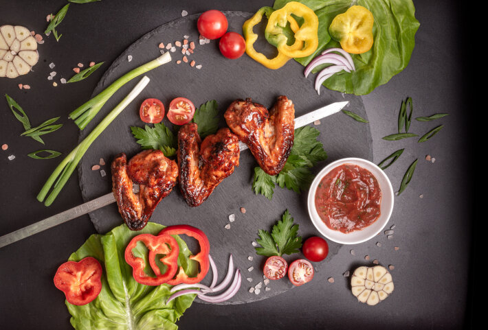 Шашлык из куриных крылышек