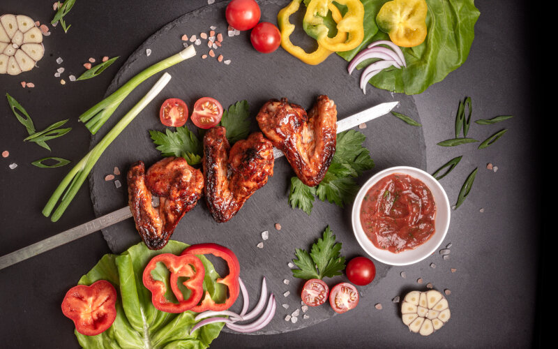 Шашлык из куриных крылышек
