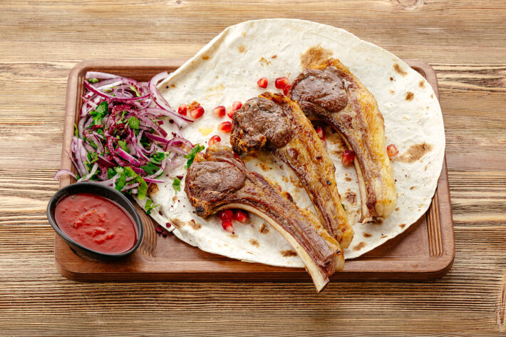 Шашлык из бараньей корейки