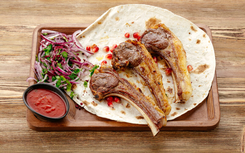 Шашлык из бараньей корейки