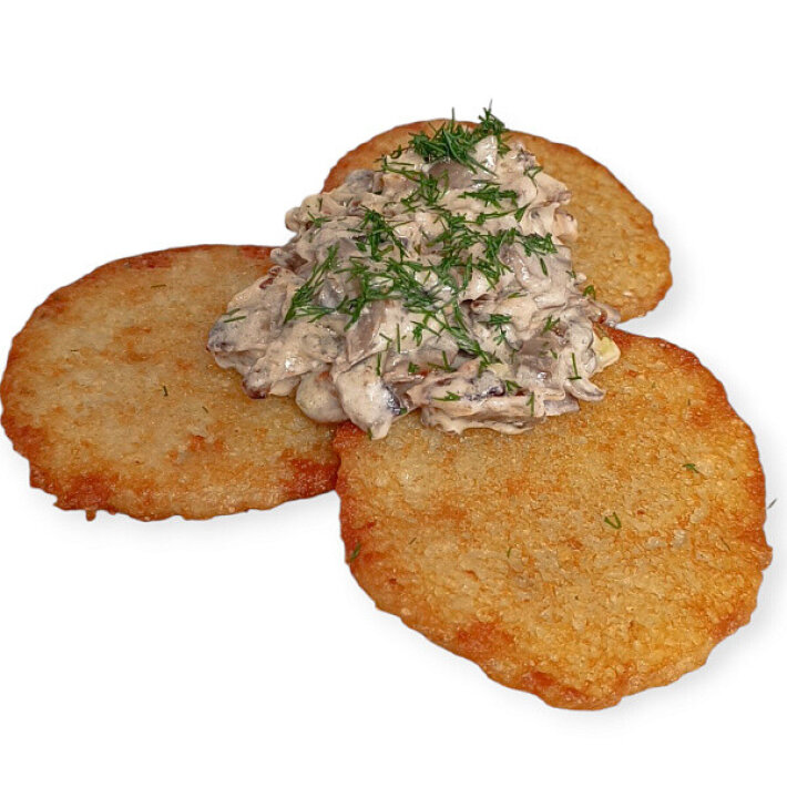 Драники с мачанкой