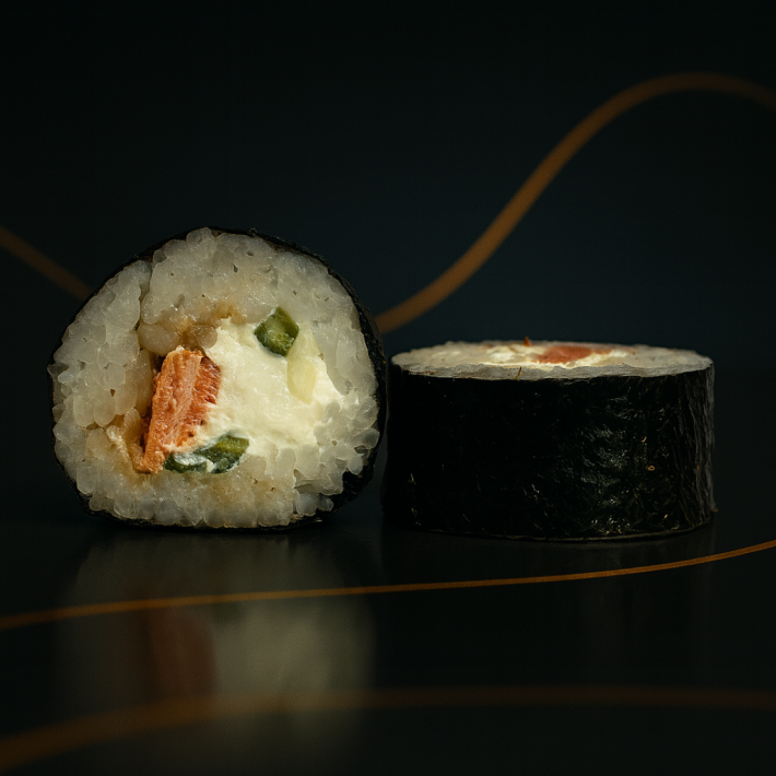 Мак с жаренным лососем