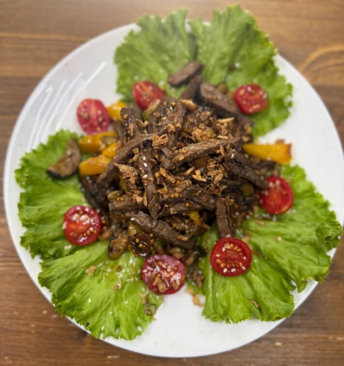 Салат с овощами гриль