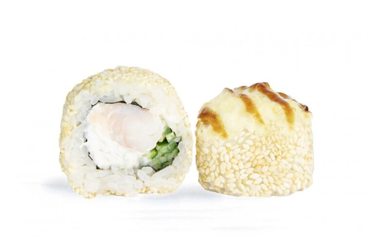 Горячий ролл «Аляска с королевскими креветками»