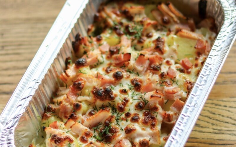 Картофель запечённый с беконом