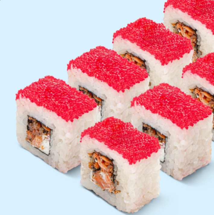 Ролл «Лосось с тобико»