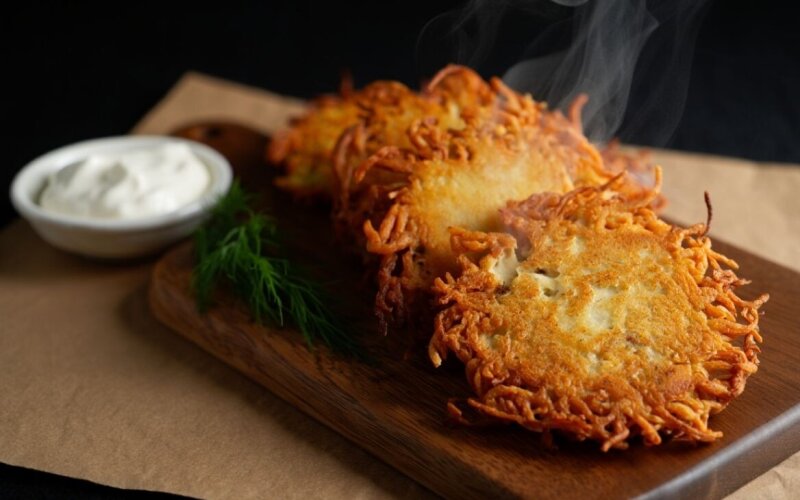 Драники со сметаной