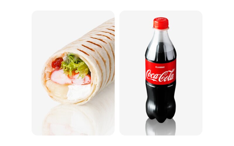 Комбо Донер с креветками и Кола