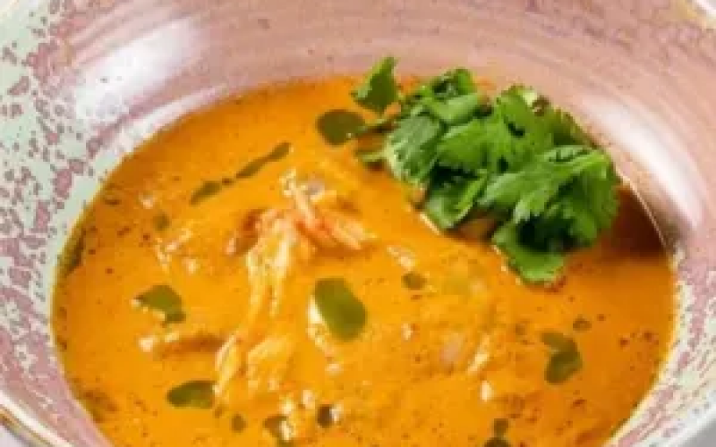 Сливочный суп с морепродуктами