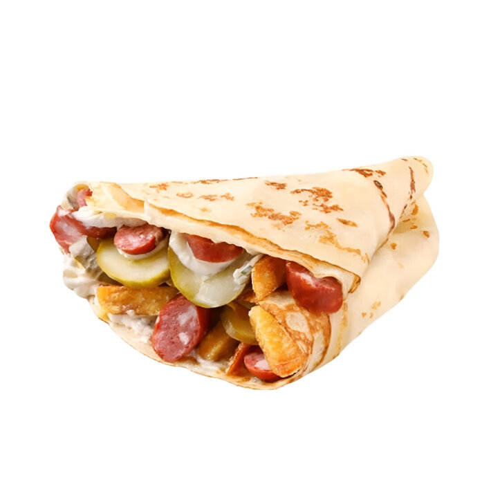 Блин с копчёной колбаской