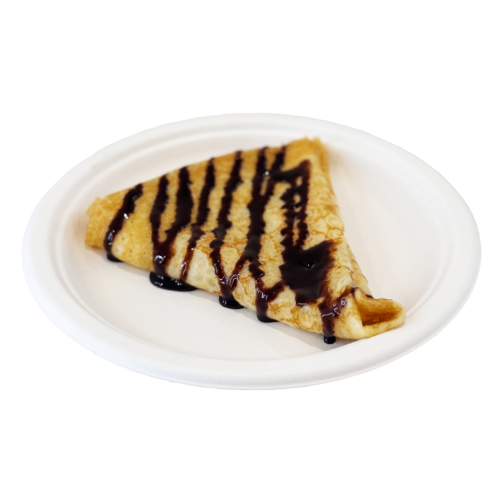 Блин с бананом и шоколадным топингом