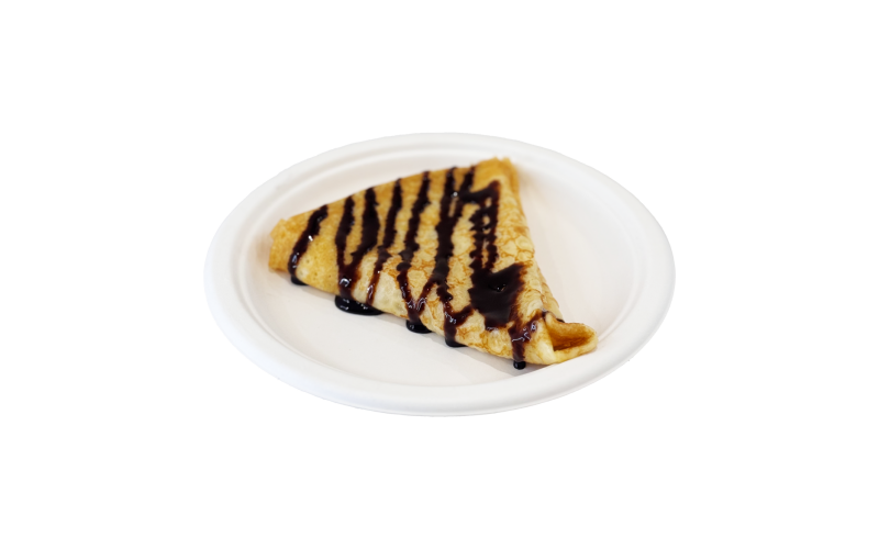 Блин с бананом и шоколадным топингом