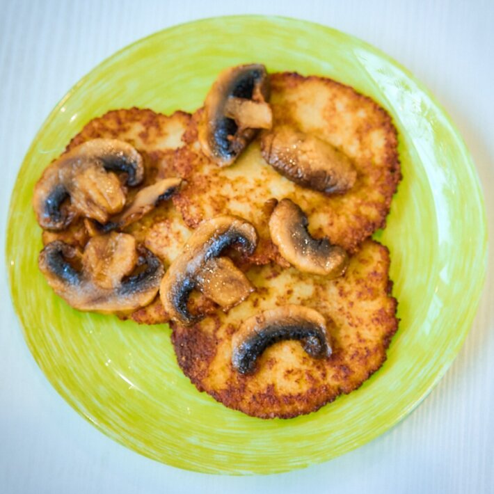 Драники с грибами