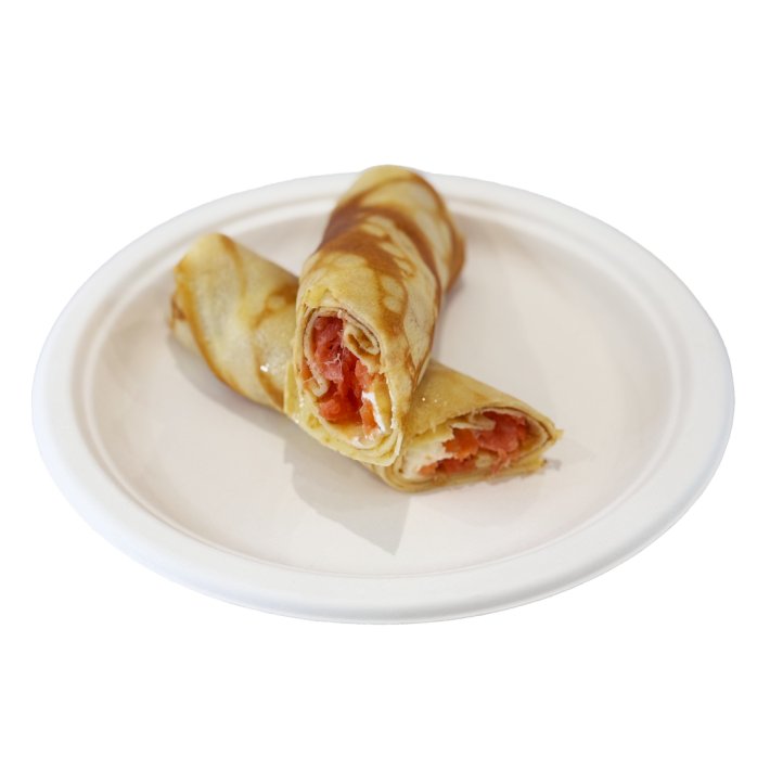 Блин с красной рыбой