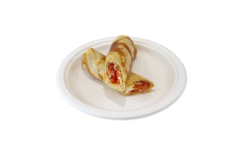 Блин с красной рыбой