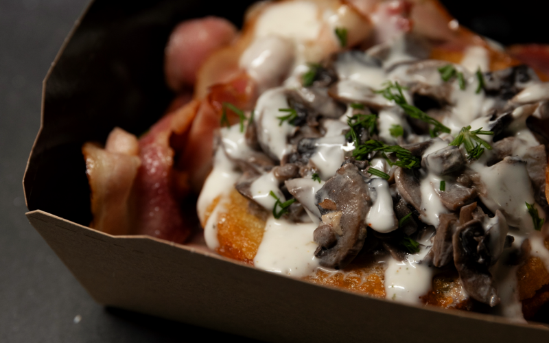 Хашбраун с колбасками