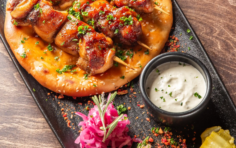 Шашлык из цыплёнка в глазури «BBQ»