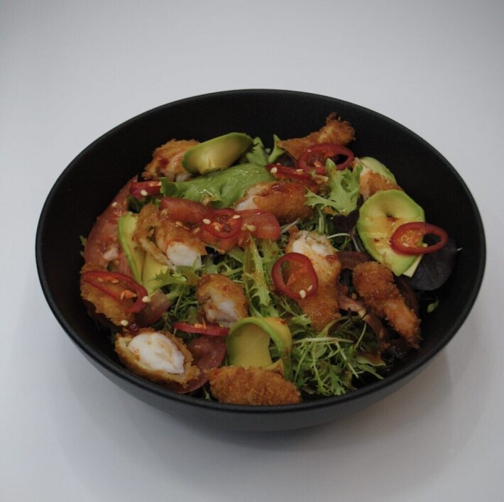 Салат с креветками