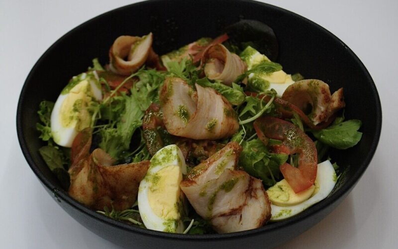 Салат с цыпленком  «Су-вид»