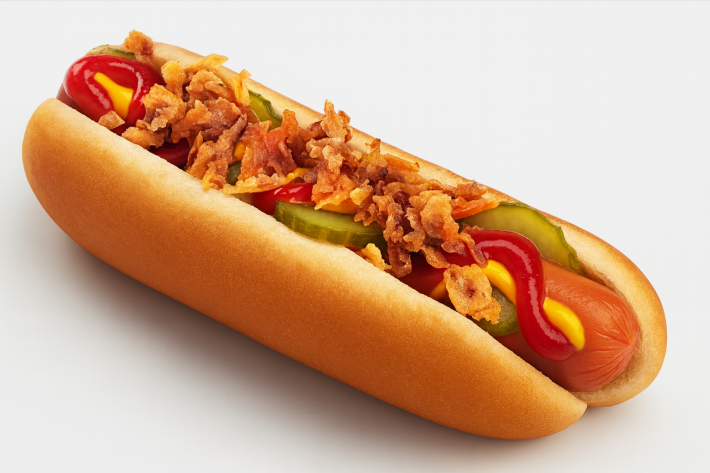 Датский хот-дог с сосиской