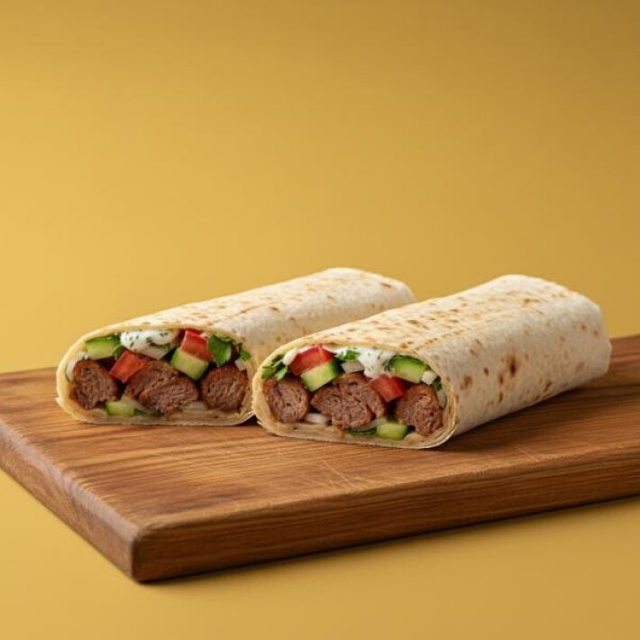 Люля-кебаб с говядиной в лаваше