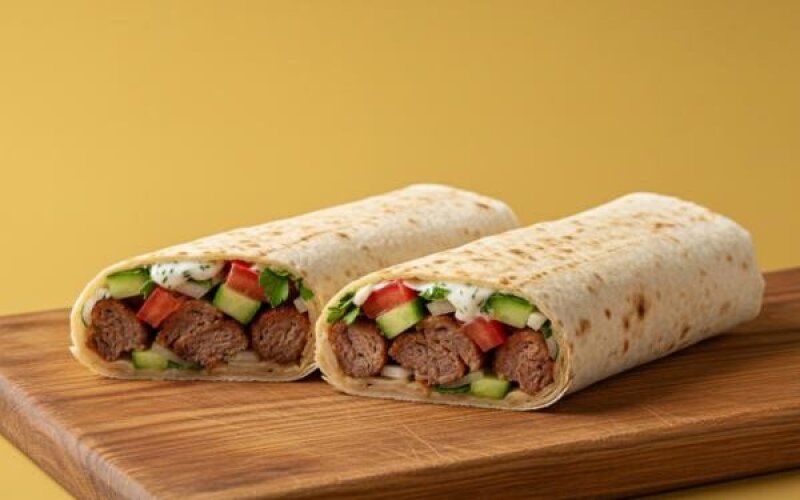 Люля-кебаб с говядиной в лаваше