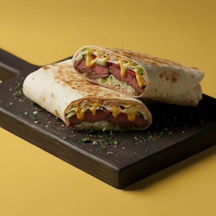 Шаурма «Сырная» с говядиной