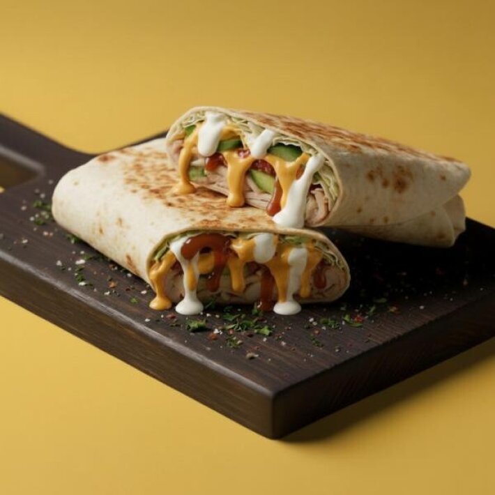 Шаурма «Сырная» с курицей