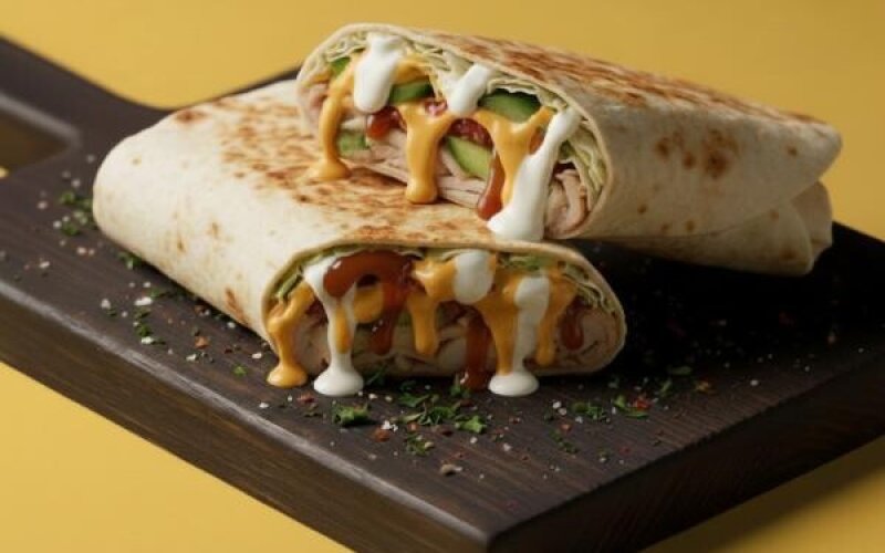 Шаурма «Сырная» с курицей