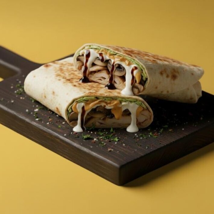 Шаурма «Грибная» с курицей