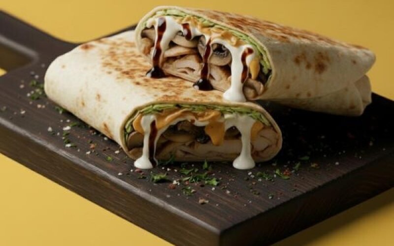 Шаурма «Грибная» с курицей