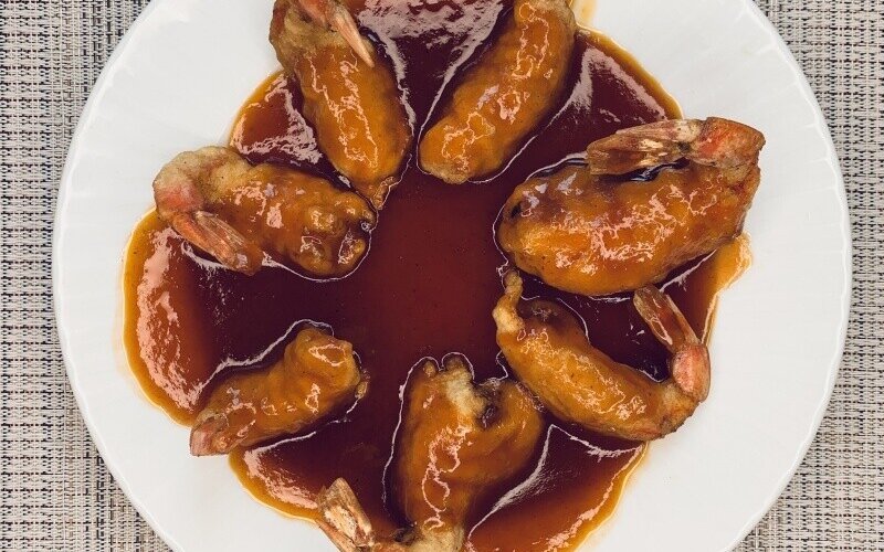 Креветки в кисло-сладком соусе