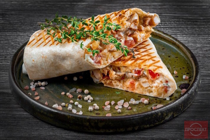 Шаурма с картофелем фри и сыром XXL