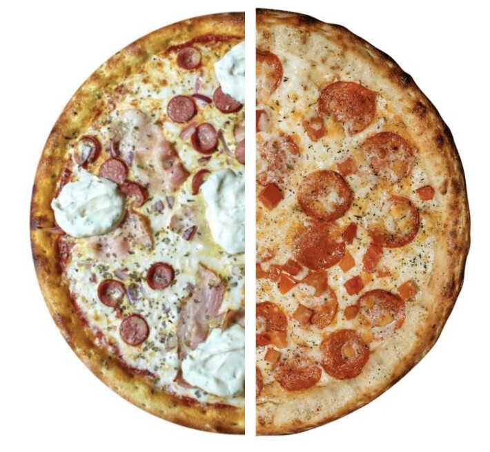 Пицца из половинок 40 см