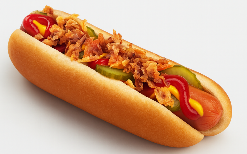 Датский хот-дог с колбаской