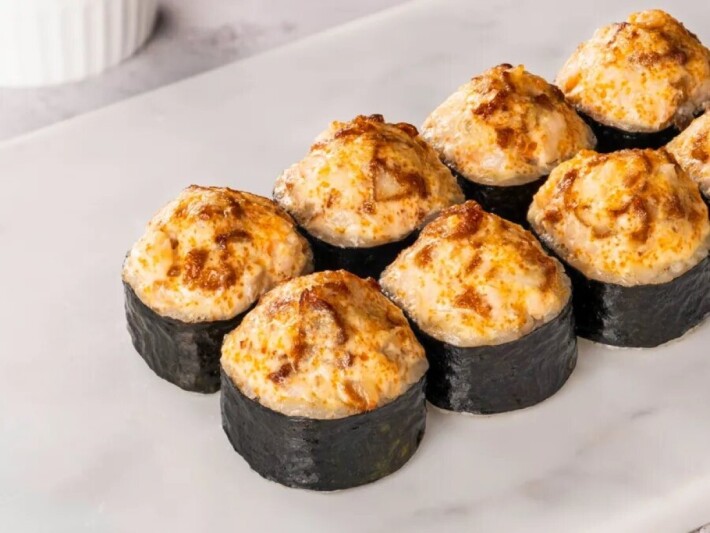 Запеченный с креветкой