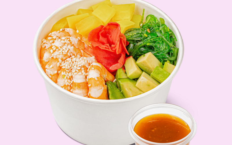 Поке с креветкой + 1 соус